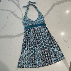 Athleta Pack Everywhere Halter Dress Patchwork Size 2